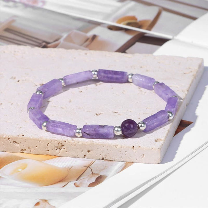 Olivenorma Natural Amethyst Body-purify Slimming Bracelet - Amethyst - image 0