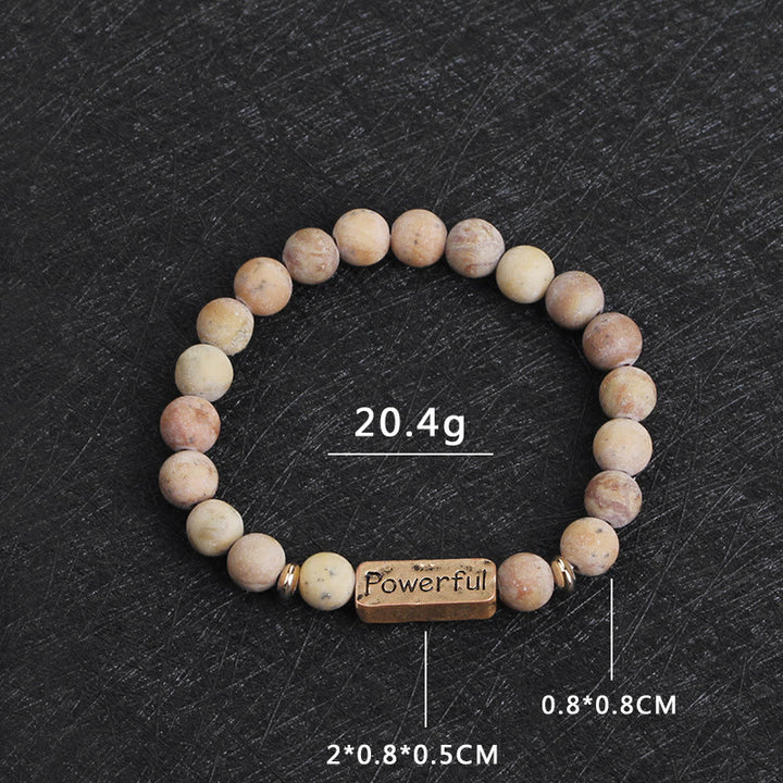 Olivenorma Natural Gemstone Love Powerful Engraving Bracelet - image 19