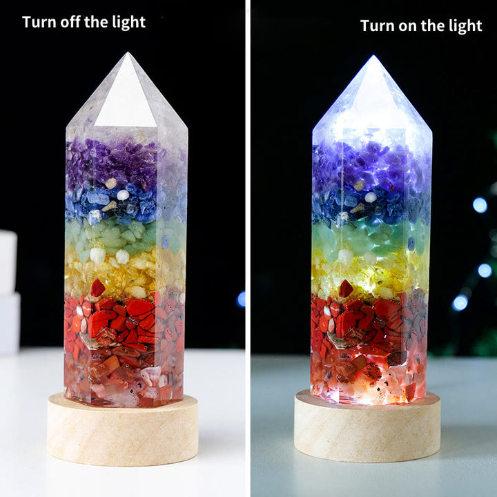 Olivenorma Natural Chakra Rose Quartz Crystal Lamp - Chakra - image 1