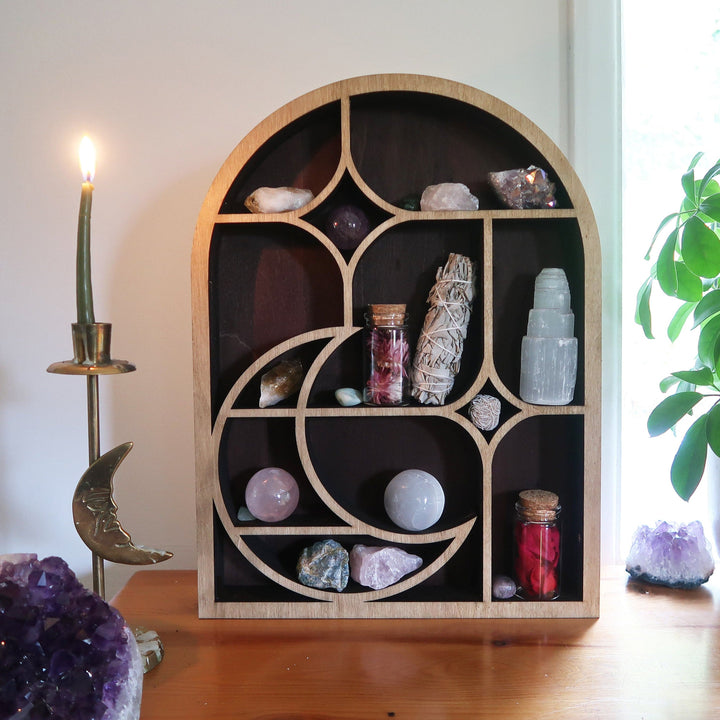 Olivenorma Moon Stars Arch Display Shelves Crystal Shelf - 11.81"*15.74"*1.37"(30*40*3.5cm) - image 0