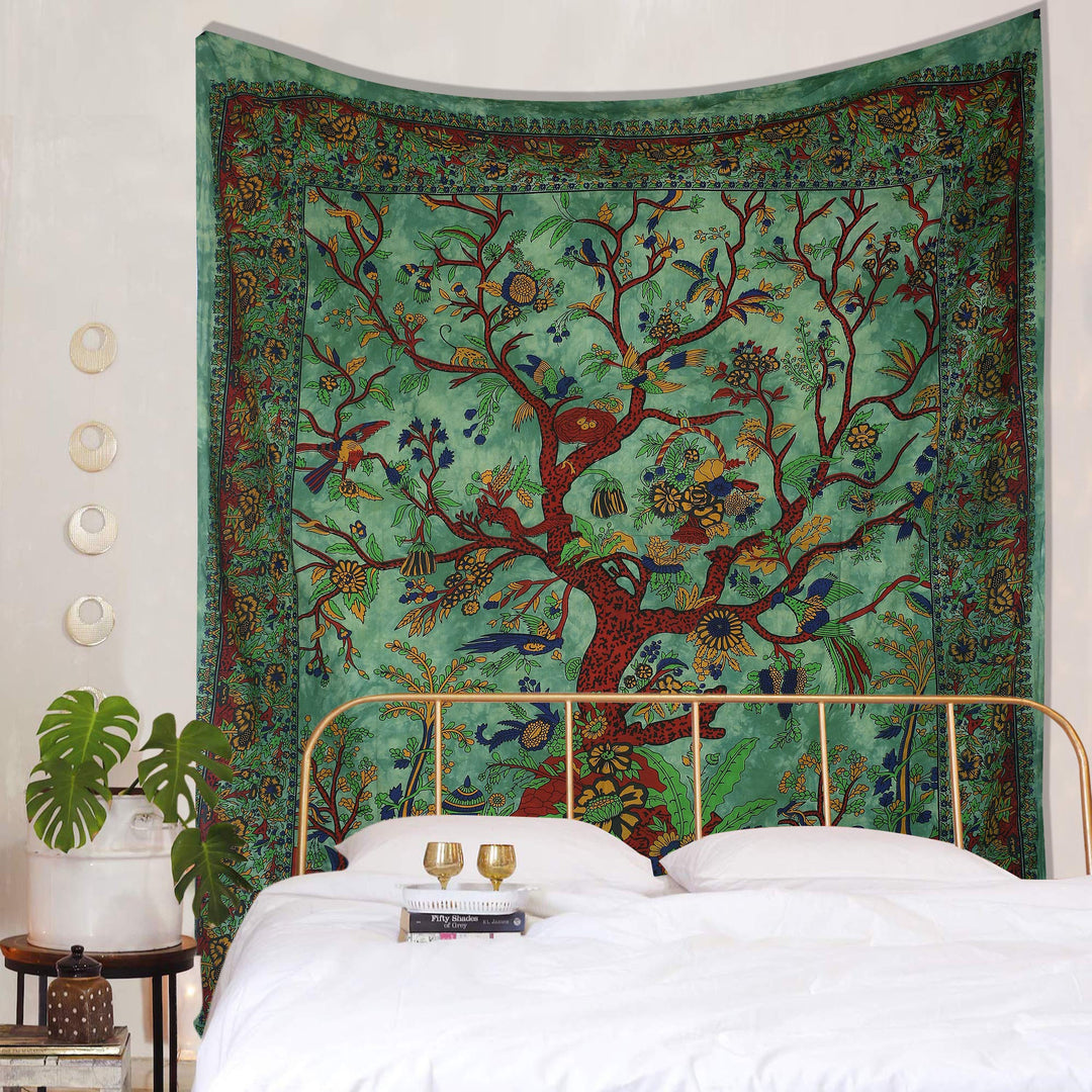 Olivenorma Green Tree Of Life Wall Hanging Psychedelic Tapestry - image 2