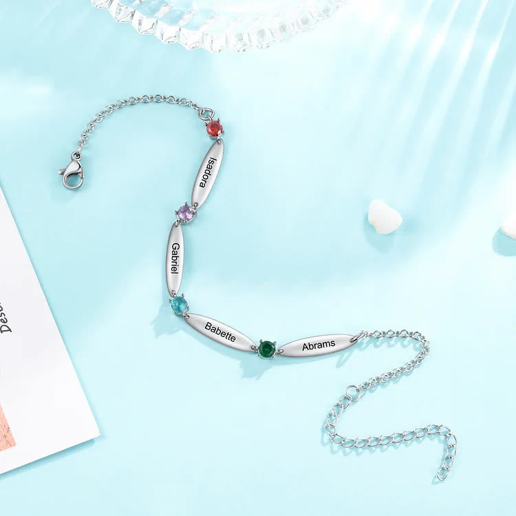 Olivenorma Family Names and Birthstones Bracelet - image 12