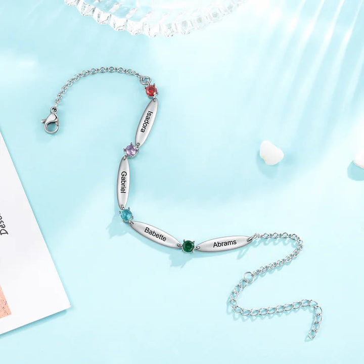 Olivenorma Family Names and Birthstones Bracelet - image 12