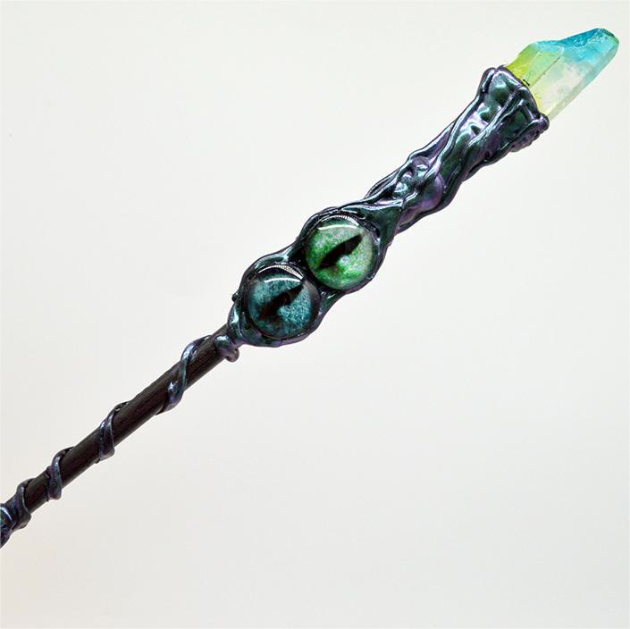 Olivenorma Evil Eye Witch Magic Stick Crystal Wands - Green Fluorite&Evil Eye - image 11