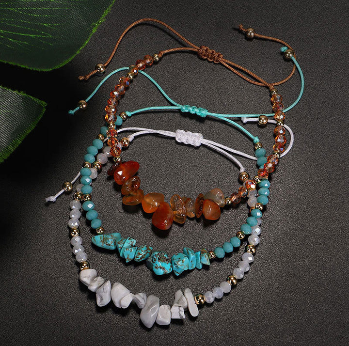 Olivenorma Bohemian Crystal Gravel String Bracelet - image 36