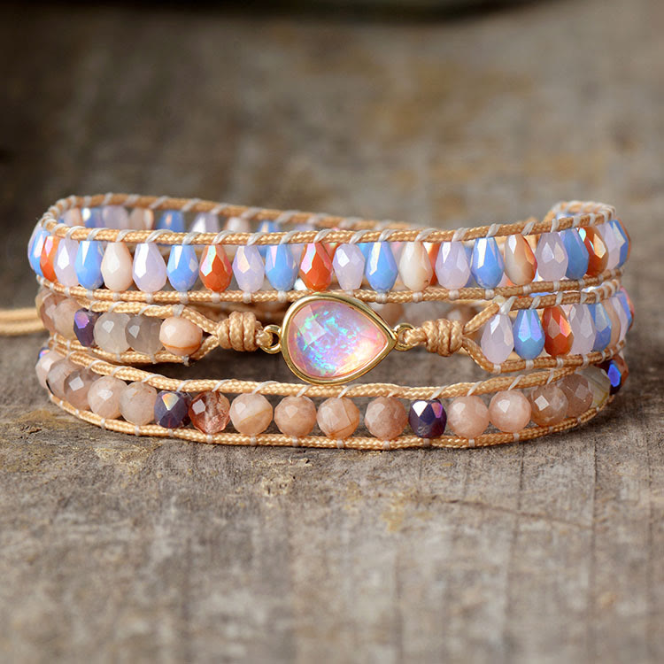 SUNSTONE & OPAL WRAP BRACELET - Sun Stone & Opal - image 0