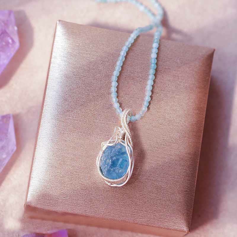 Olivenorma Natural Crystal Rough Handmade Pendant Necklace - image 12