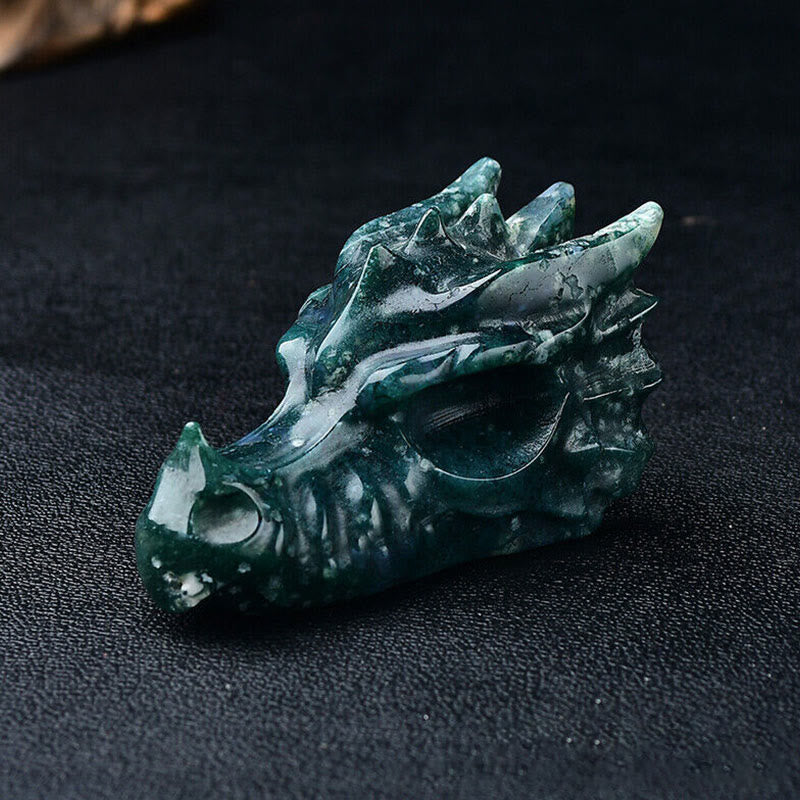 Olivenorma 3.2 Inch Dragon Head Skull Gemstone Decoration - image 11