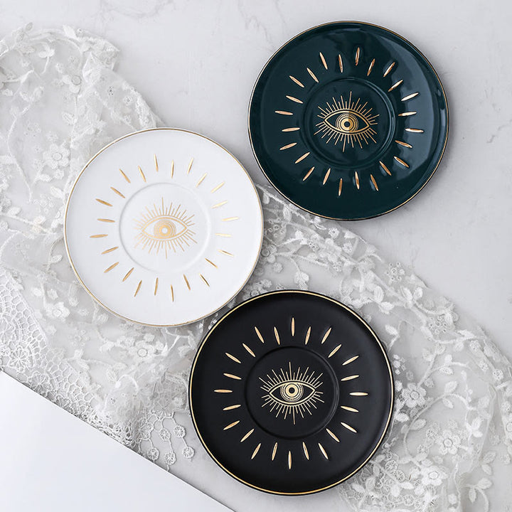 Olivenorma Evil Eye Ceramic Jewelry Storage Tray Coaster - image 0