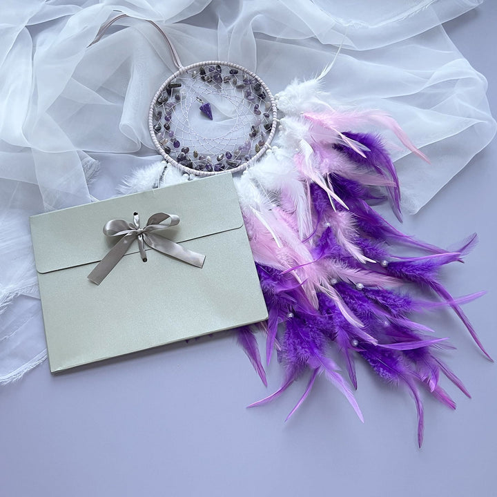Olivenorma Amethyst Gravel Pendulum Pendant Purple Dream Catcher - image 12