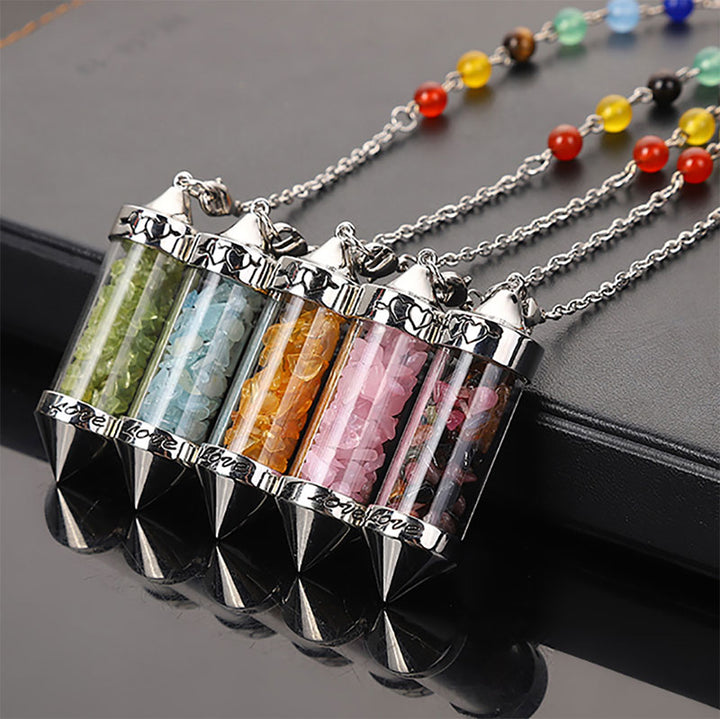 Chakra Colored Crystal Meditation Pendulum - Chakra Jasper - image 0