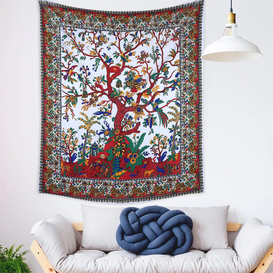 Olivenorma Green Tree Of Life Wall Hanging Psychedelic Tapestry - 180*230cm - White - image 14
