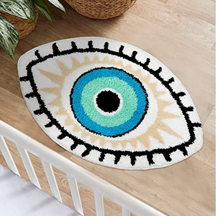 Olivenorma 1pc Absorbent White Evil Eye Rugs Carpet - image 1