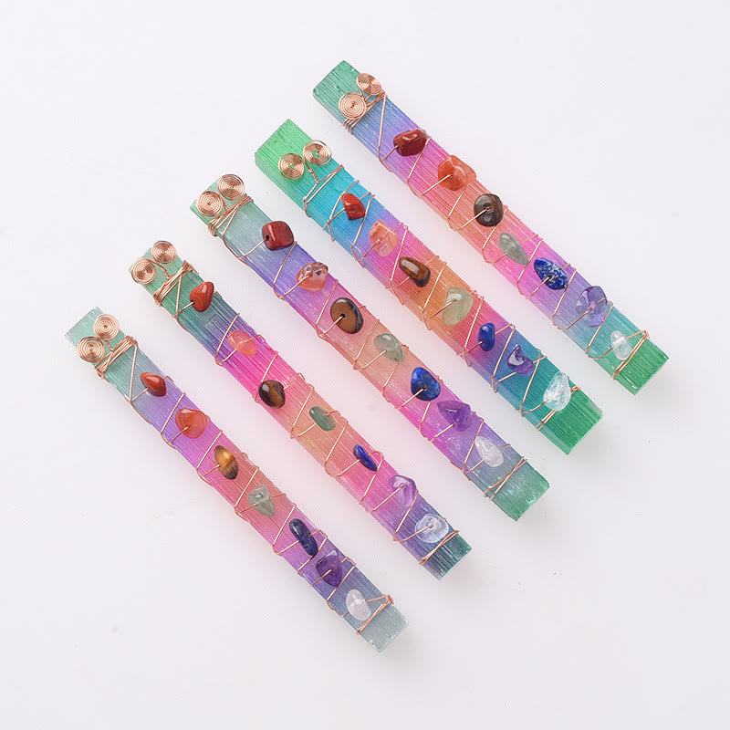 Olivenorma Chakra Moroccan Plaster Crystal Wands - Chakra & Plating Color Moroccan Plaster - image 4