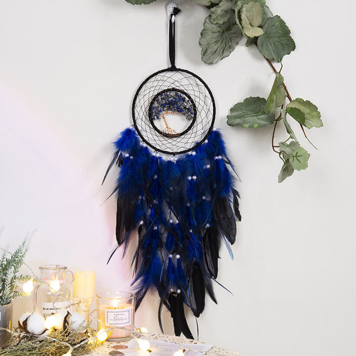 Olivenorma Crystal Tree Of Life Feather Glow Dream Catcher - image 28
