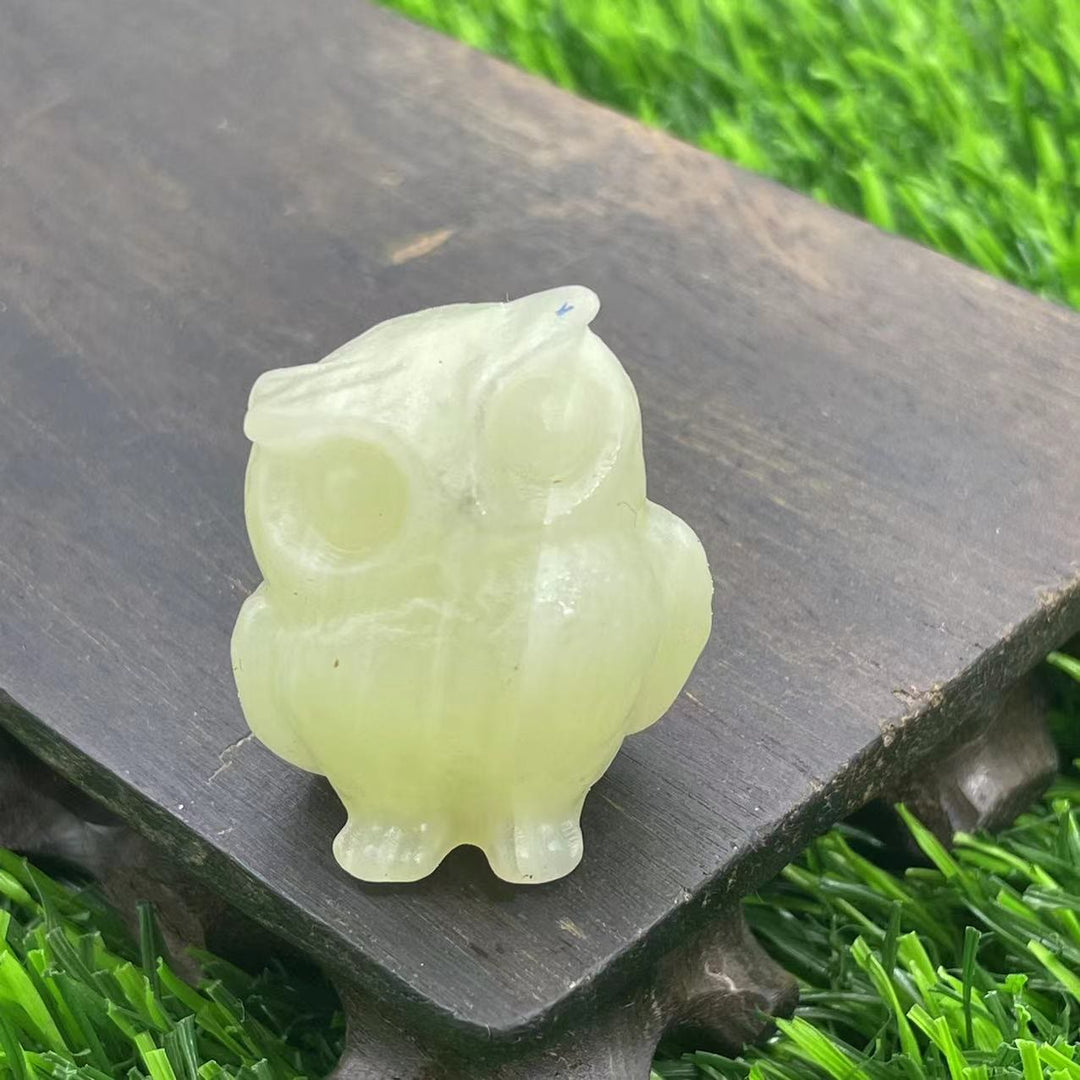 Olivenorma 3.5cm Natural Crystal Owl Ornament Gemstone Decoration - image 48