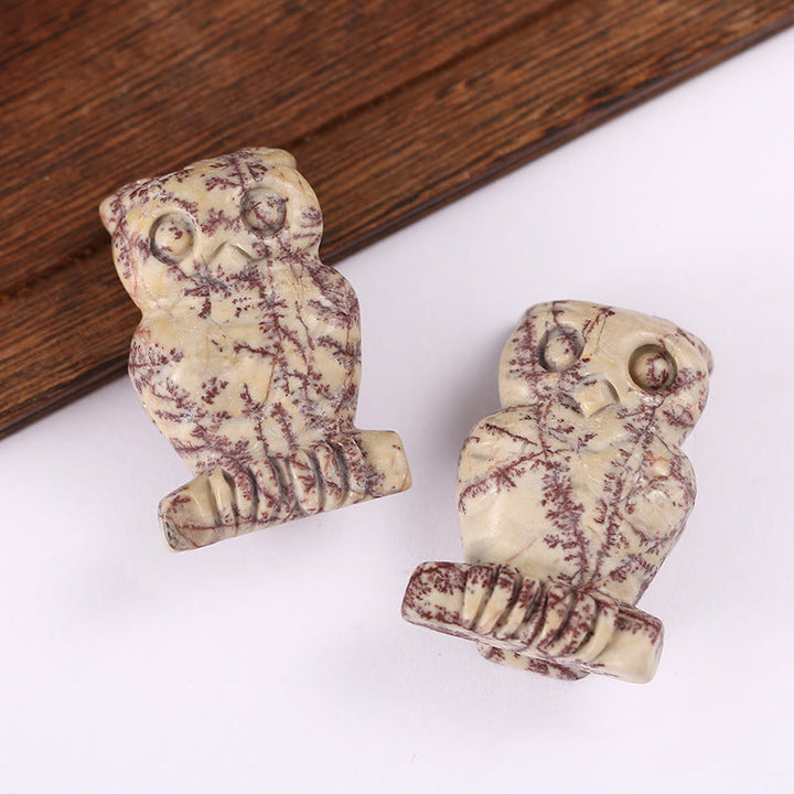 Olivenorma Owl Grass Flower Stone Ornament - image 1