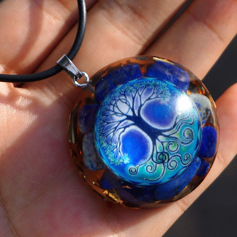 Olivenorma Lapis Lazuli Tree Of Life Reki Necklace - image 4