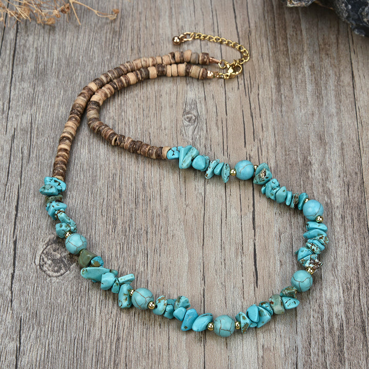 Olivenorma Natural Stone Beaded Ball Pendant Necklace - Turquoise - image 12
