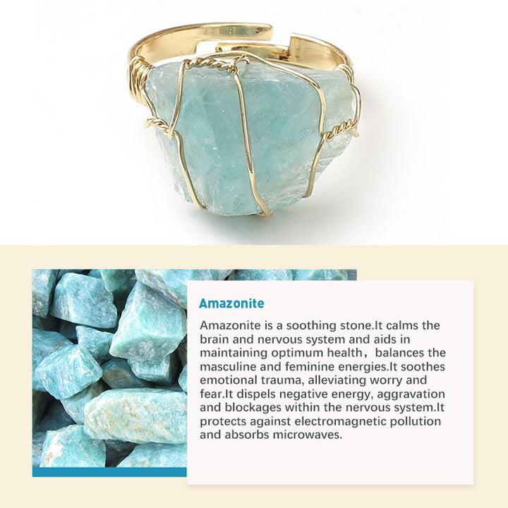Natural Crystal Irregular Ring - Amazonite - image 12