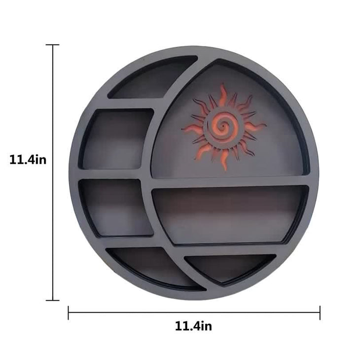 Olivenorma Round-shaped Crescent Moon & Sun Crystal Shelf - image 5