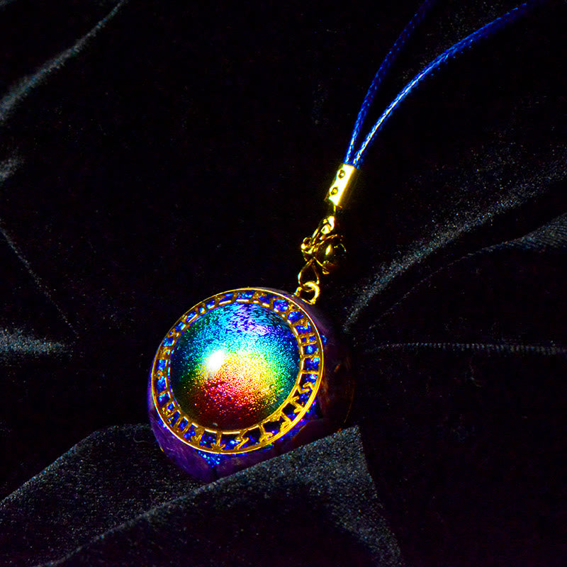 Olivenorma Chrono Ring Rainbow Tourmaline Star Pendant Orgone Necklace - Orgone Necklace - image 0