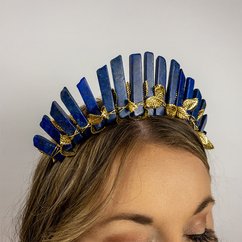Olivenorma Lapis Lazuli Moon Witch Crystal Crown - image 2