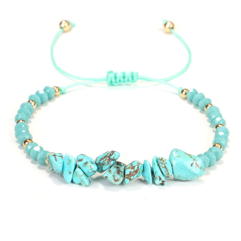 Olivenorma Bohemian Crystal Gravel String Bracelet - Turquoise - image 17