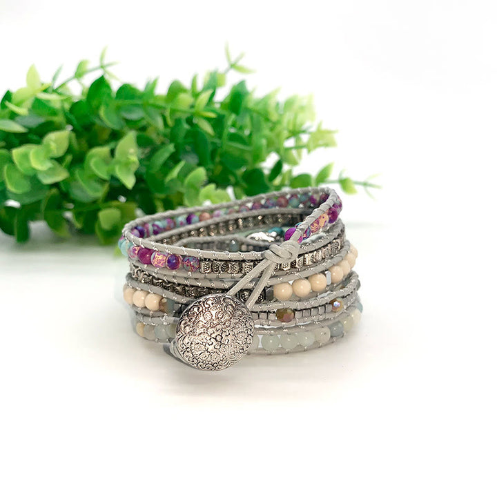 Romantic Turquoise Goddess Wrap Bracelet - image 2