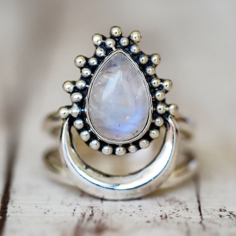The Crescent Moon Moonstone Ring  - image 3