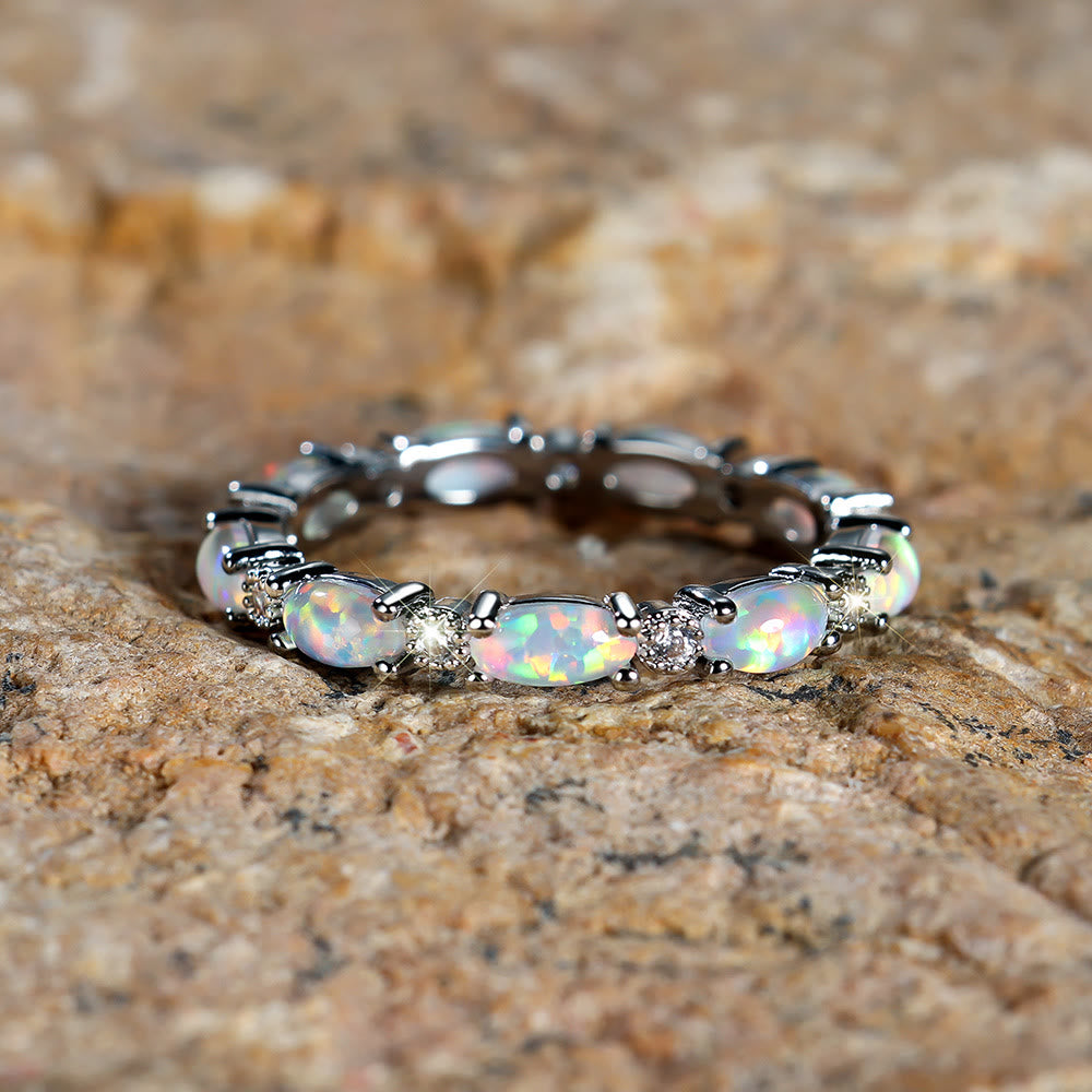 Olivenorma Purple Blue Opal Black Gold Ring - image 1
