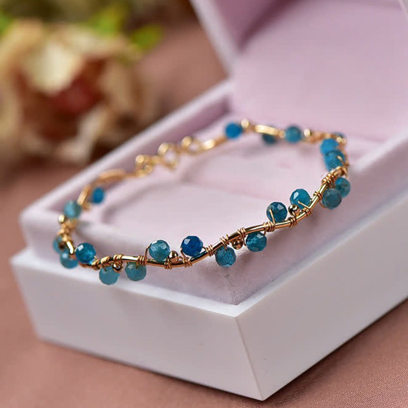 Natural Moroxite Stone Purification Gemstone Bracelet - image 2