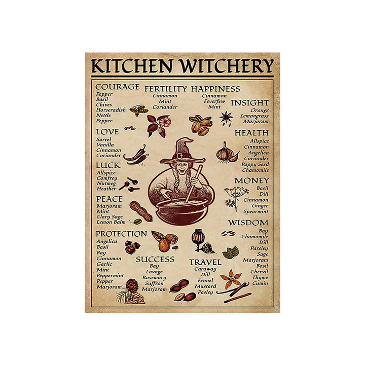 Olivenorma Magic Witch Halloween Kitchen Dining Wall Poster - Witch - No Framed - 40*50cm - image 3