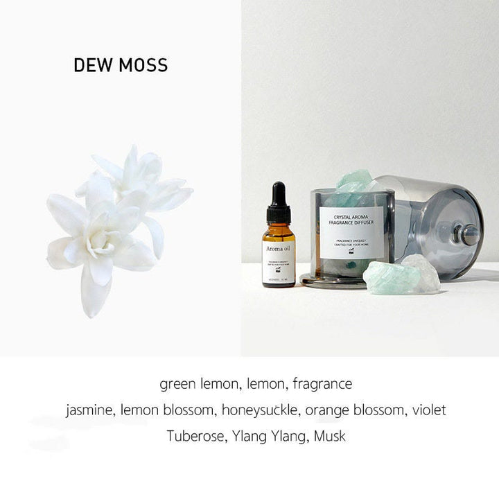Olivenorma Scented Oil Diffuser Gift Set Crystal Aromatherapy - Amazonite&DEW MOSS - image 1
