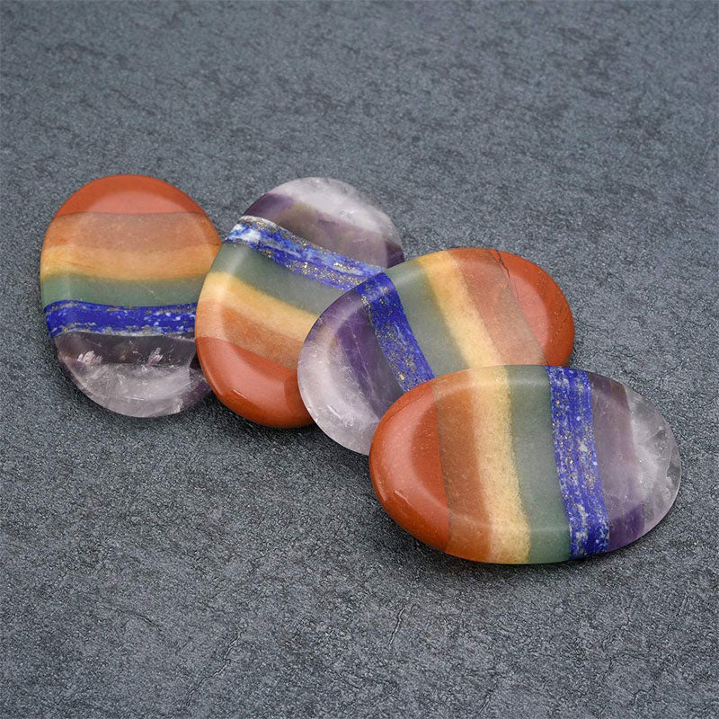 Olivenorma Chakra Rainbow Thumb Worry Stone - image 3