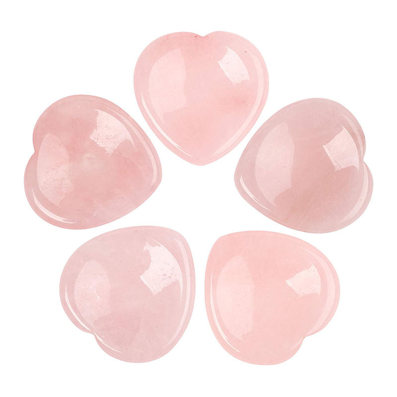 Olivenorma Rose Quartz Heart Thumb Worry Stone - image 3