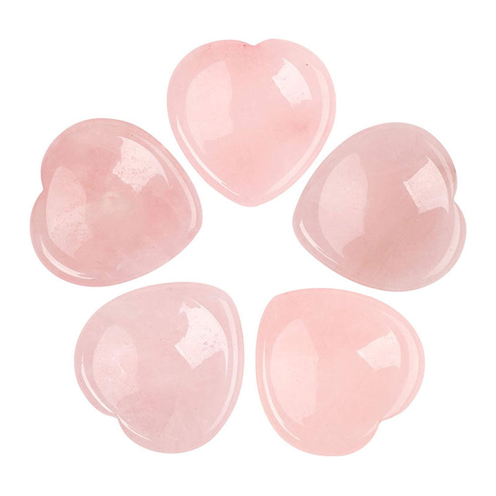 Olivenorma Rose Quartz Heart Thumb Worry Stone - image 3