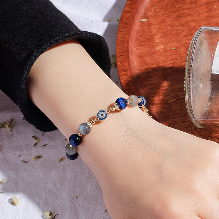 Olivenorma Moonstone Sapphire Evil Eye Bracelet - image 3