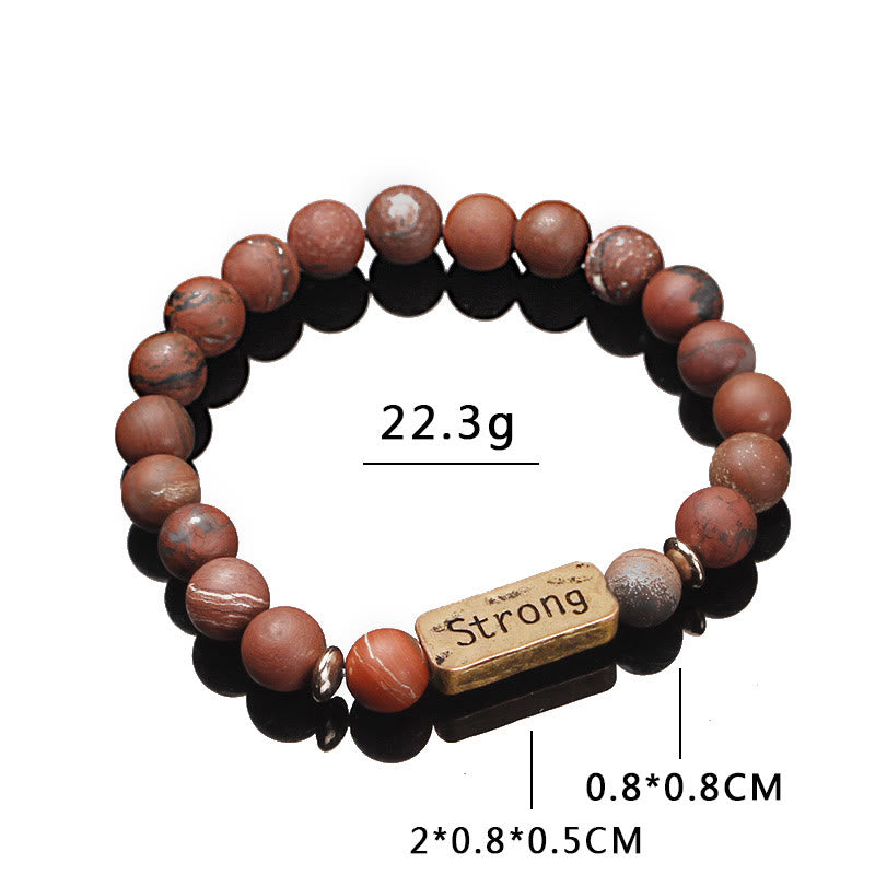 Olivenorma Natural Gemstone Strong Engraving Bracelet - image 12