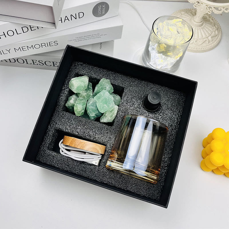 Olivenorma Flameless Diffuser Gift Box Crystal Aromatherapy Lamp - Peridot - Ocean - image 4