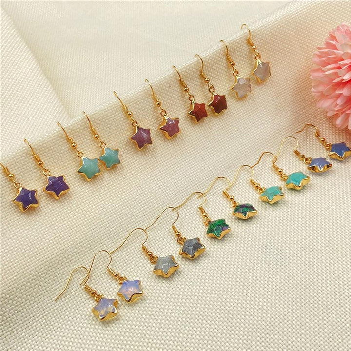 Natural Crystal Stone Earrings - image 0