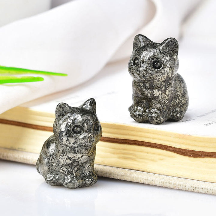 Olivenorma Crystal Kitten Stone Carving Crafts Gemstone Decoration - image 7