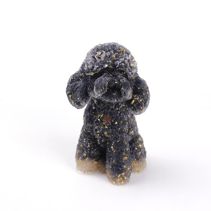 Olivenorma Natural Crystal Poodle Gemstone Decoration  - Obsidian - image 13