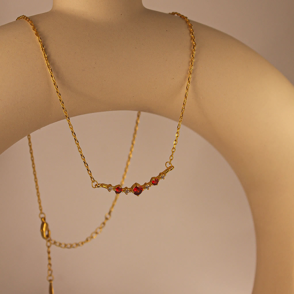 Olivenorma "Symbol of Independence" Garnet Diamond Necklace - image 2