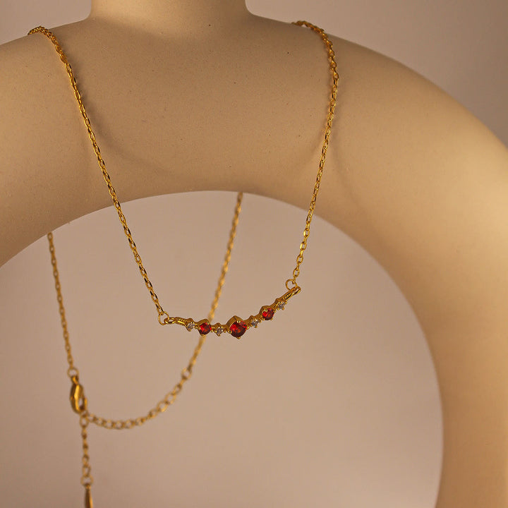 Olivenorma "Symbol of Independence" Garnet Diamond Necklace - image 2