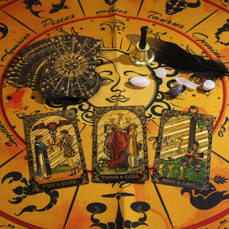 Olivenorma Black Gold Waite Foil Golden Tarot Deck Cards - image 16