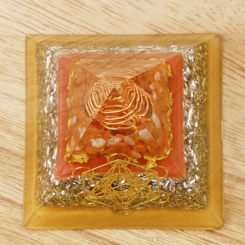 Olivenorma Sun Stone Metatron's Cube Orgone Pyramid - image 4