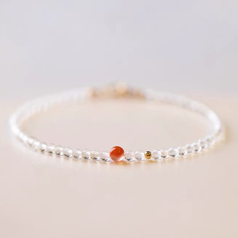 Gathering Fortune - Clear Crystal Gemstone Bracelet - Clear Crystal - image 0