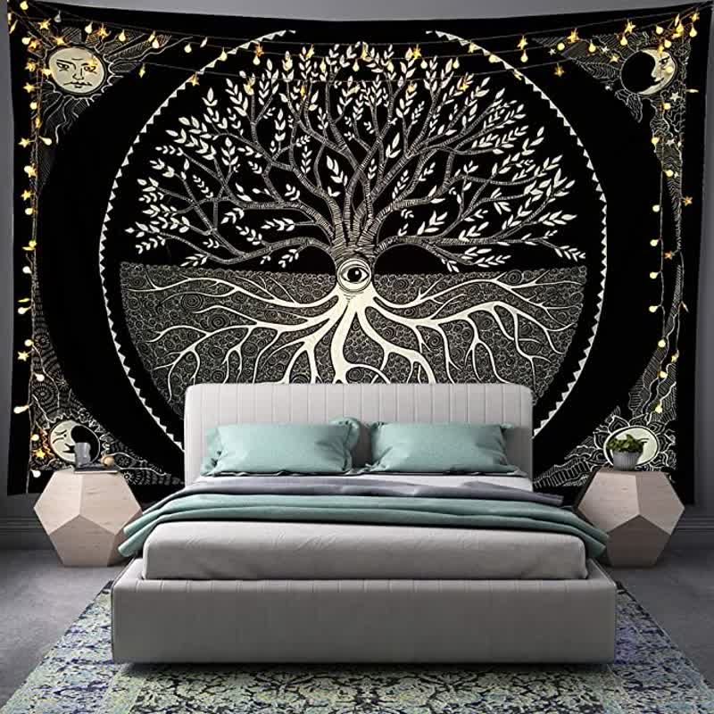 Meditation Art Tree Of Life Wall Hanging Tapestry - 90.55"*70.86"(230*180cm) - image 0
