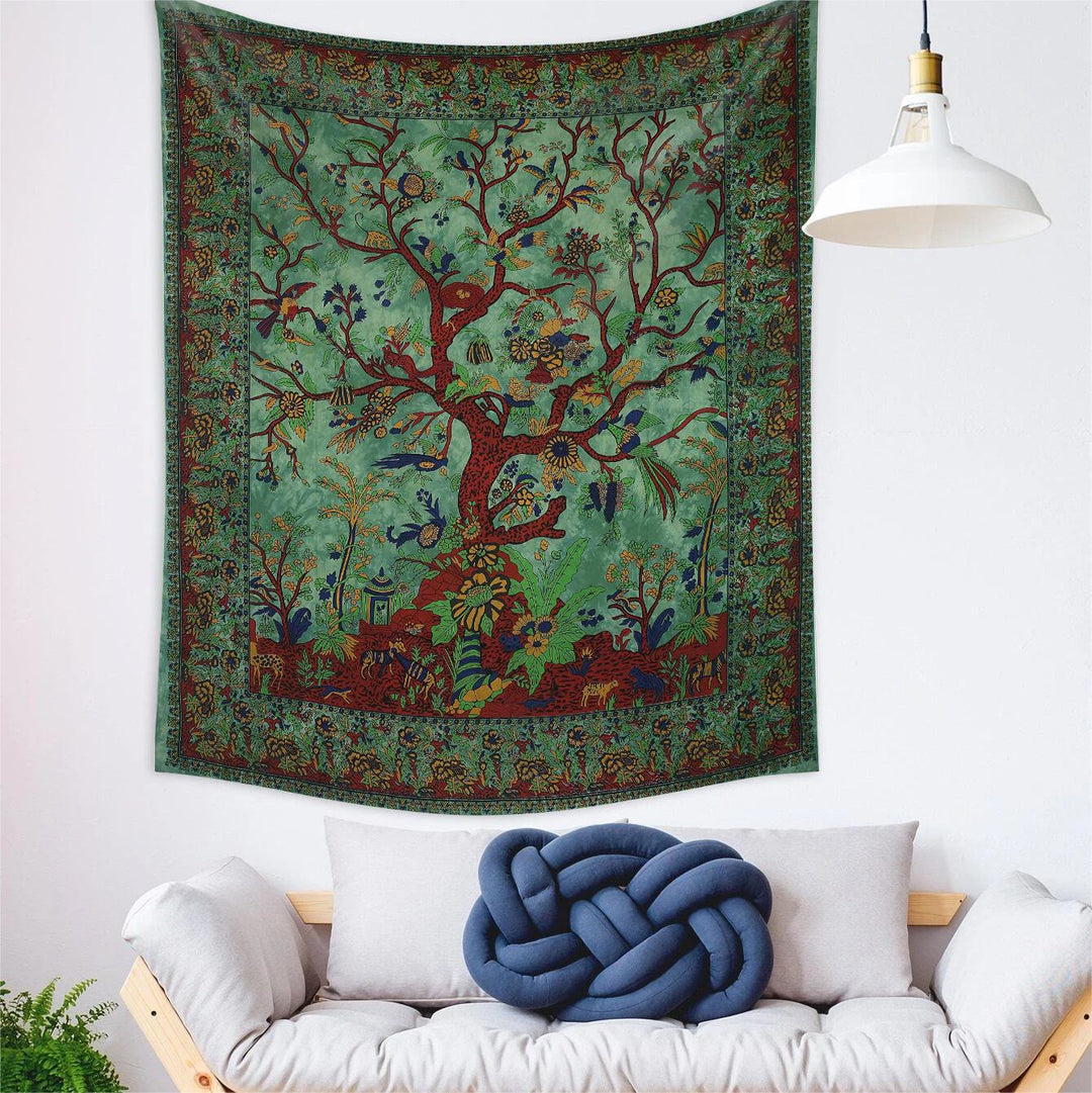Olivenorma Green Tree Of Life Wall Hanging Psychedelic Tapestry - image 1